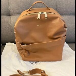 Mina Baie Midi Stevie, Genuine Leather, Dark Tan